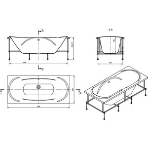 Акриловая ванна Roca Madeira 180x80 с каркасом (248525000, 24F177000) в Москвe