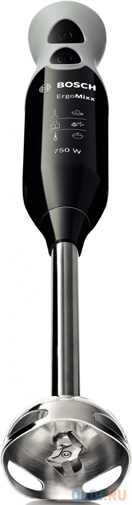 Блендер погружной Bosch MSM67150RU 750Вт чёрный серый