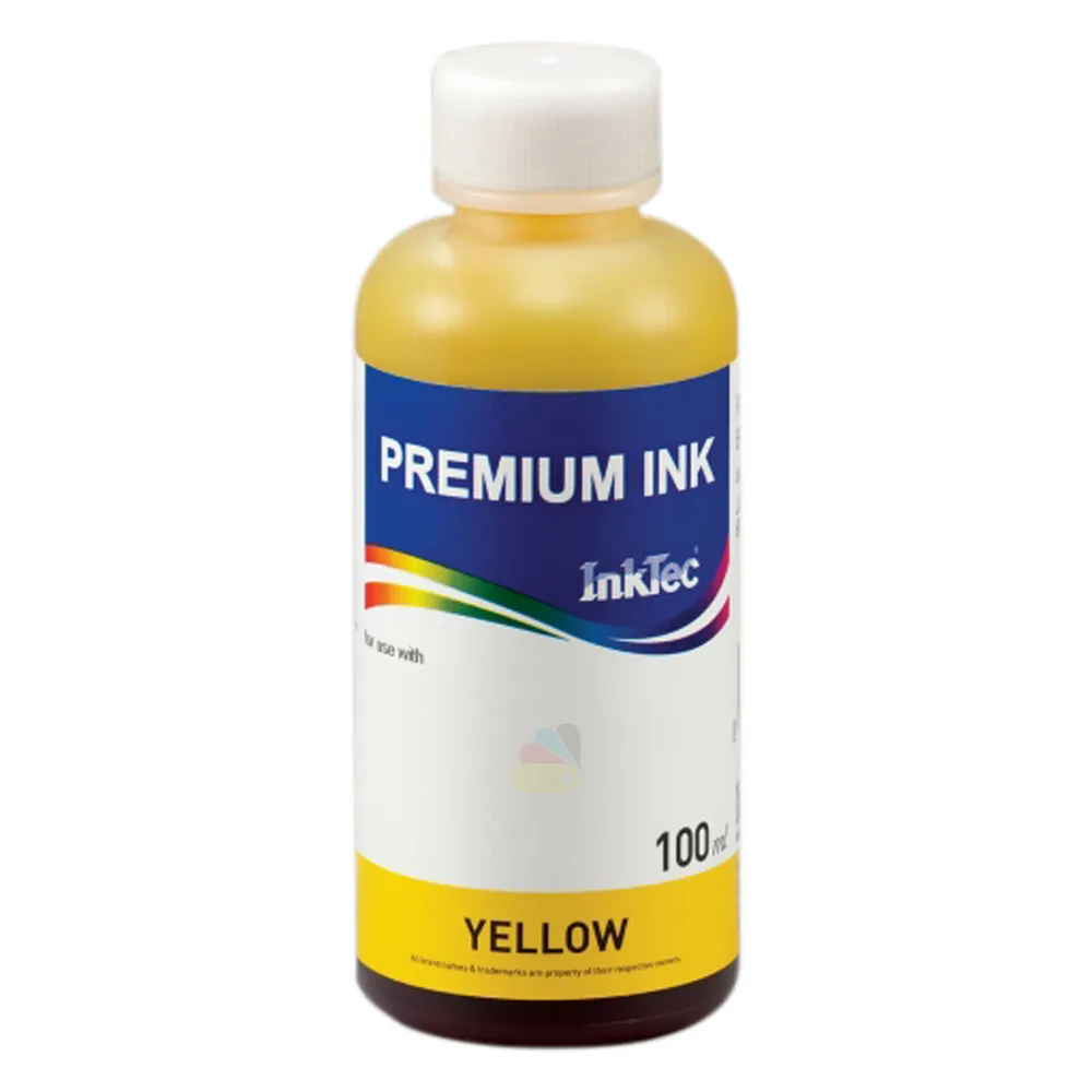 Чернила InkTec E0010, 100 мл, желтый, совместимые для Epson R200/R270, неоригинальная фасовка
