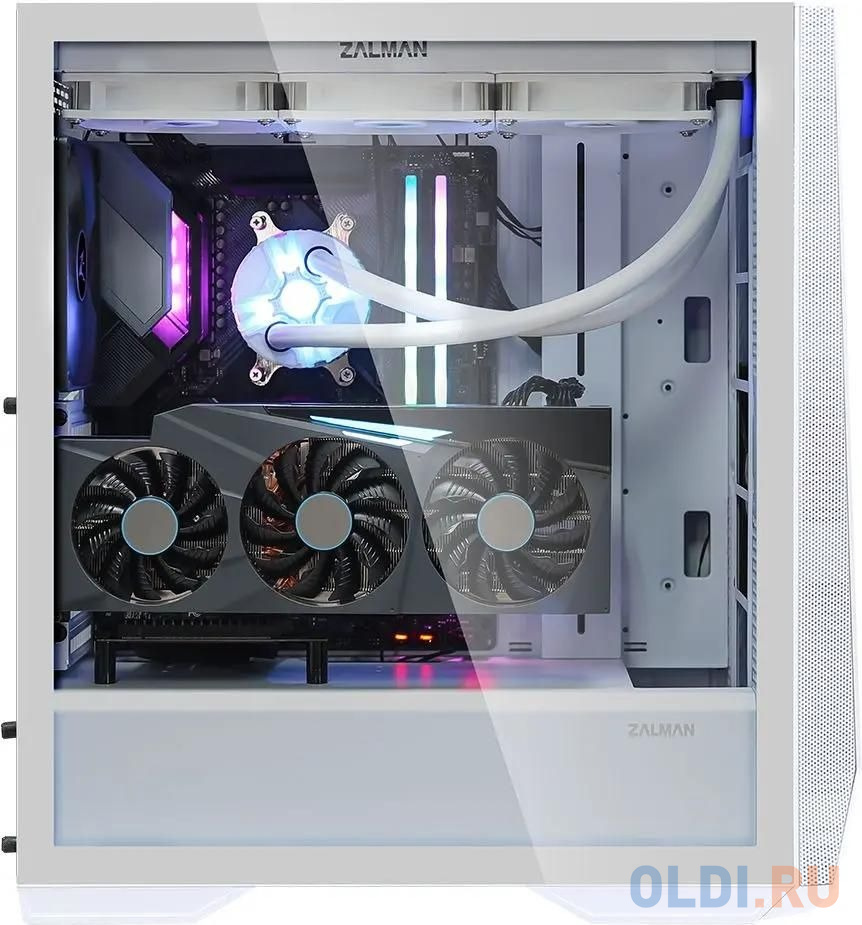 Корпус MidiTower Zalman Z9 Iceberg MS white (ATX, без БП, ARGB, 2xUSB2.0 Type-A + USB3.2 Type-C) (Zalman Z9 Iceberg MS)