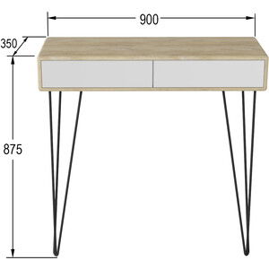 Стол-консоль Мебелик Телфорд дуб сонома/белый (П0005129) в Москвe
