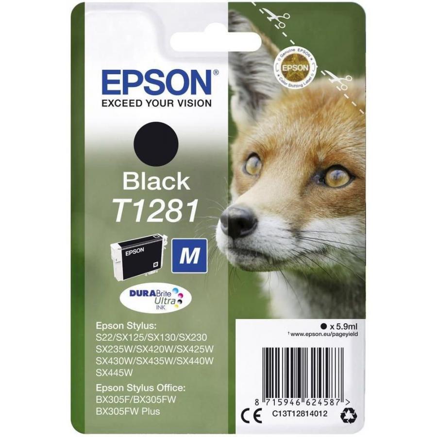 Картридж Epson T1281 (C13T12814012) для Epson S22/SX125, черный