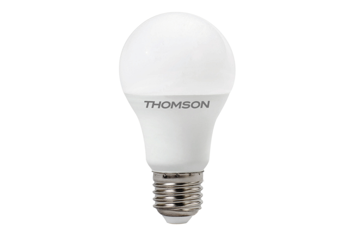 Лампа светодиодная E27 груша/A60, 7Вт, 3000K / теплый свет, 630лм, диммируемая, THOMSON DIMMABLE (TH-B2155)