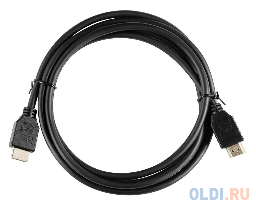 Кабель HDMI 2м Бюрократ BHP-HDMI-2.1-2 круглый черный