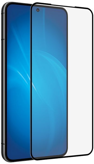 Защитное стекло DF sColor-125 для экрана смартфона Samsung Galaxy S22+, FullScreen, черная рамка, 2.5D (DF SCOLOR-125 (BLACK))