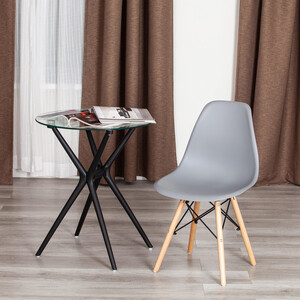 Стул TetChair CINDY (EAMES) (mod. 1801) / 1 шт. в упаковке, дерево бук/металл/сиденье пластик, Light grey (светло-серый) в Москвe