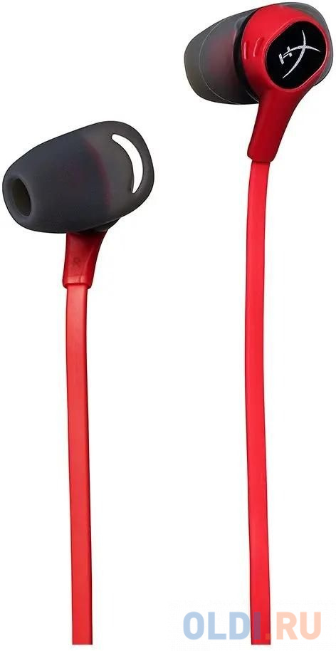 Игровая гарнитура HyperX Cloud Earbuds (вкладыши, 3.5mm jack, 14 мм, сменные амбушюры, 4P5J5AA/HX-HSCEB-RD)