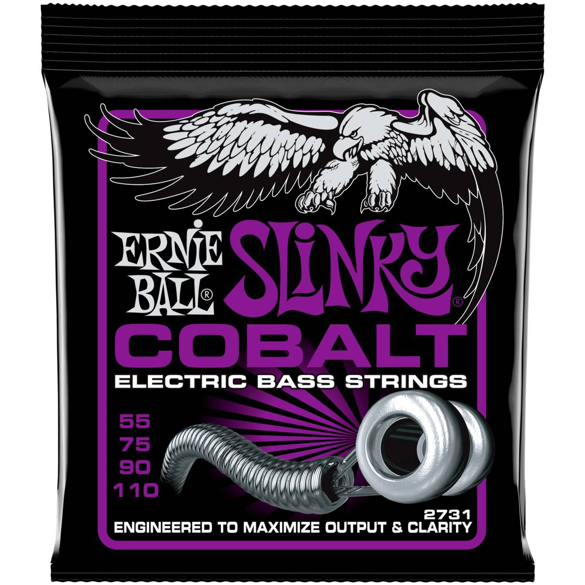 Струны для бас-гитары ERNIE BALL 2731 Cobalt Slinky Power 55-110