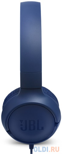 Наушники JBL JBLT500BLU синий Проводные / Накладные с микрофоном / Синий / 20 Гц - 20 кГц / 100 дБ / Одностороннее / Mini-jack / 3.5 мм в Москвe