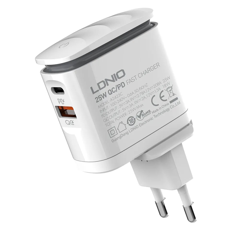 Зарядное устройство Ldnio A2423C 2xUSB + кабель Type-C White LD_C3457 в Москвe