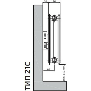 Радиатор стальной Heaton Plus Compact C 500х700 тип 21