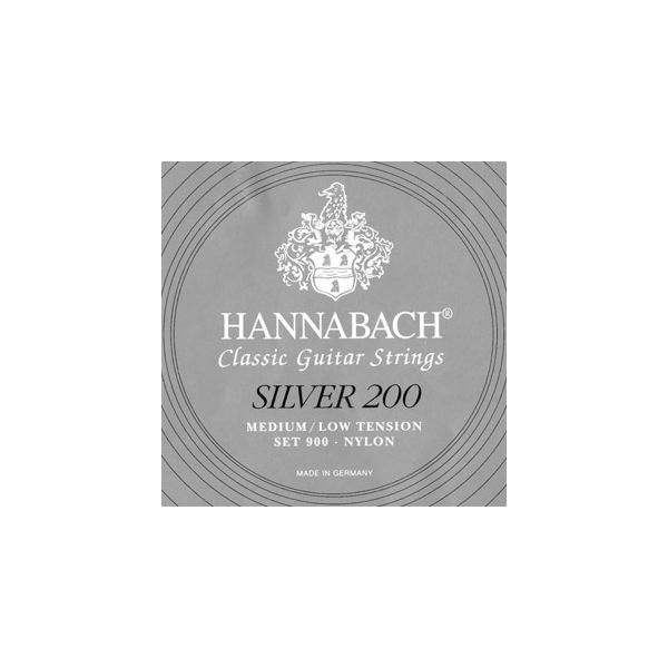 Струны Hannabach 900MLT SILVER 200 нейлон для классической гитары