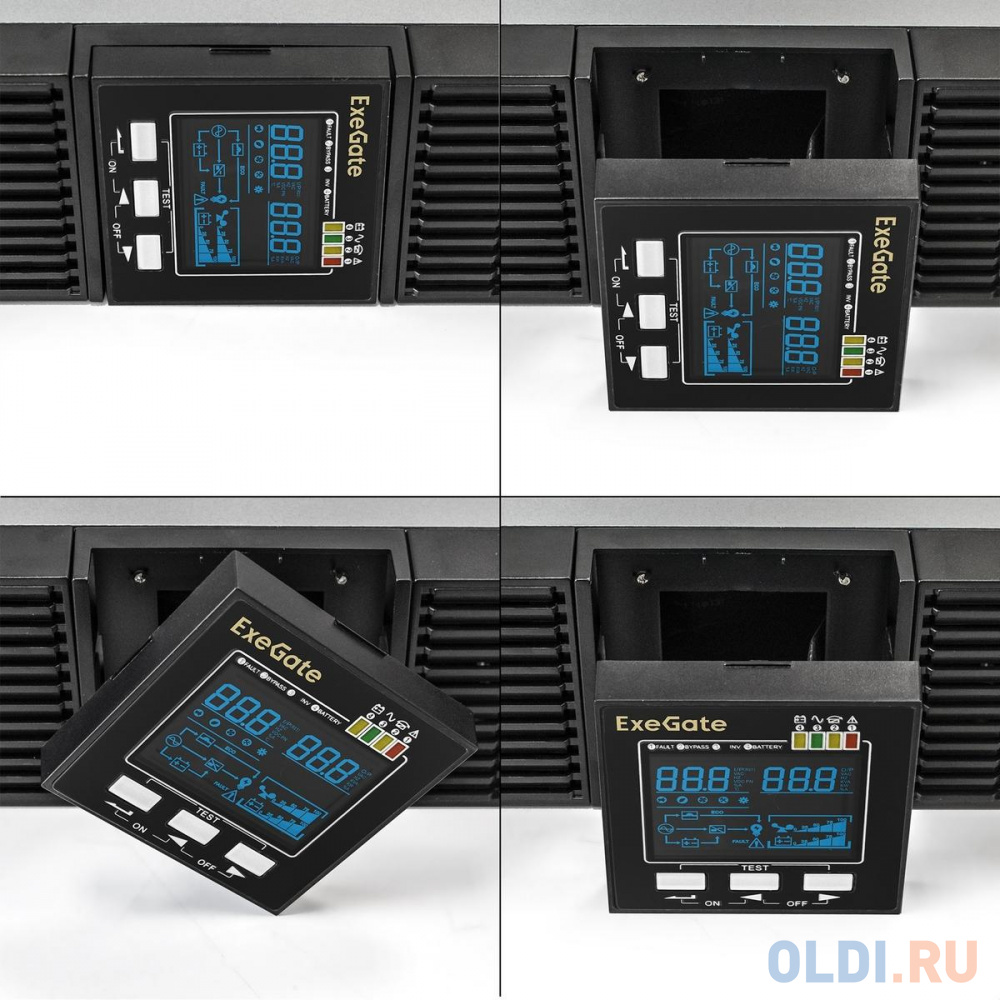 Exegate EP285648RUS ИБП On-line ExeGate PowerExpert ULS-3000.LCD.AVR.C13.USB.RS232.SNMP.2U <3000VA/3000W, On-Line, PF=1, LCD, 6*IEC-C13, RS232, USB