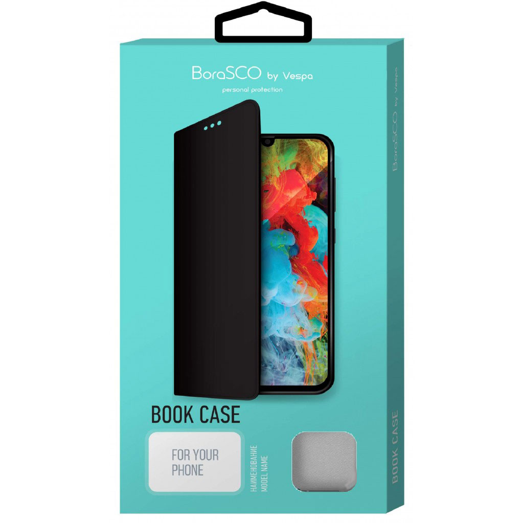 Чехол Book Case BoraSCO для IPhone 6+/7+/8+, замша сине-зеленый в Москвe