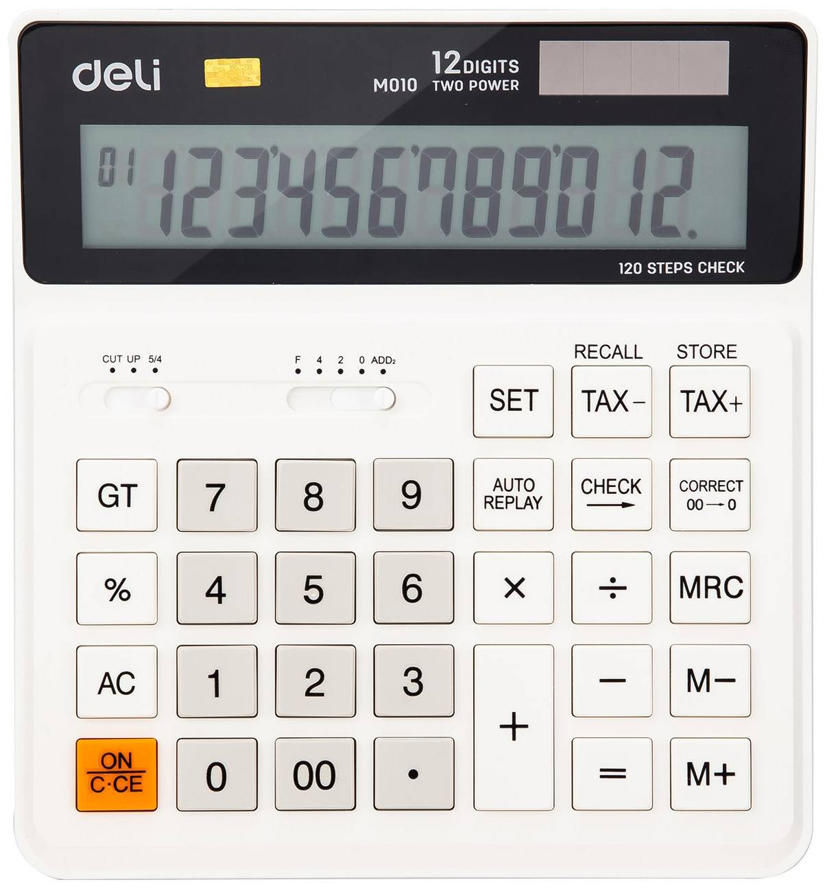 Калькулятор бухгалтерский Deli EM01010 белый