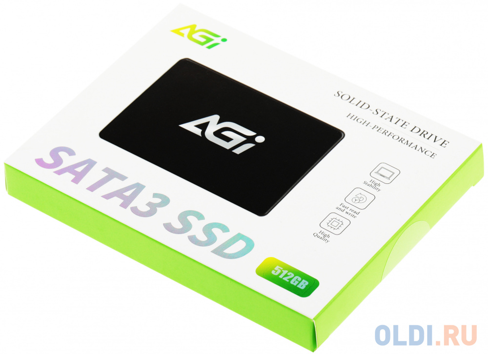 2.5&quot; 512GB AGI AI178 Client SSD SATA 6Gb/s, 538/486, IOPS 41/78K, MTBF 1.6M, 3D TLC, 300TBW, 0,54DWPD, RTL{100} (610224)