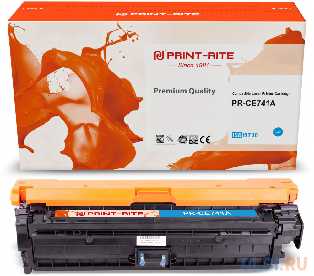 Картридж Print-Rite PR-CE741A 7300стр Голубой