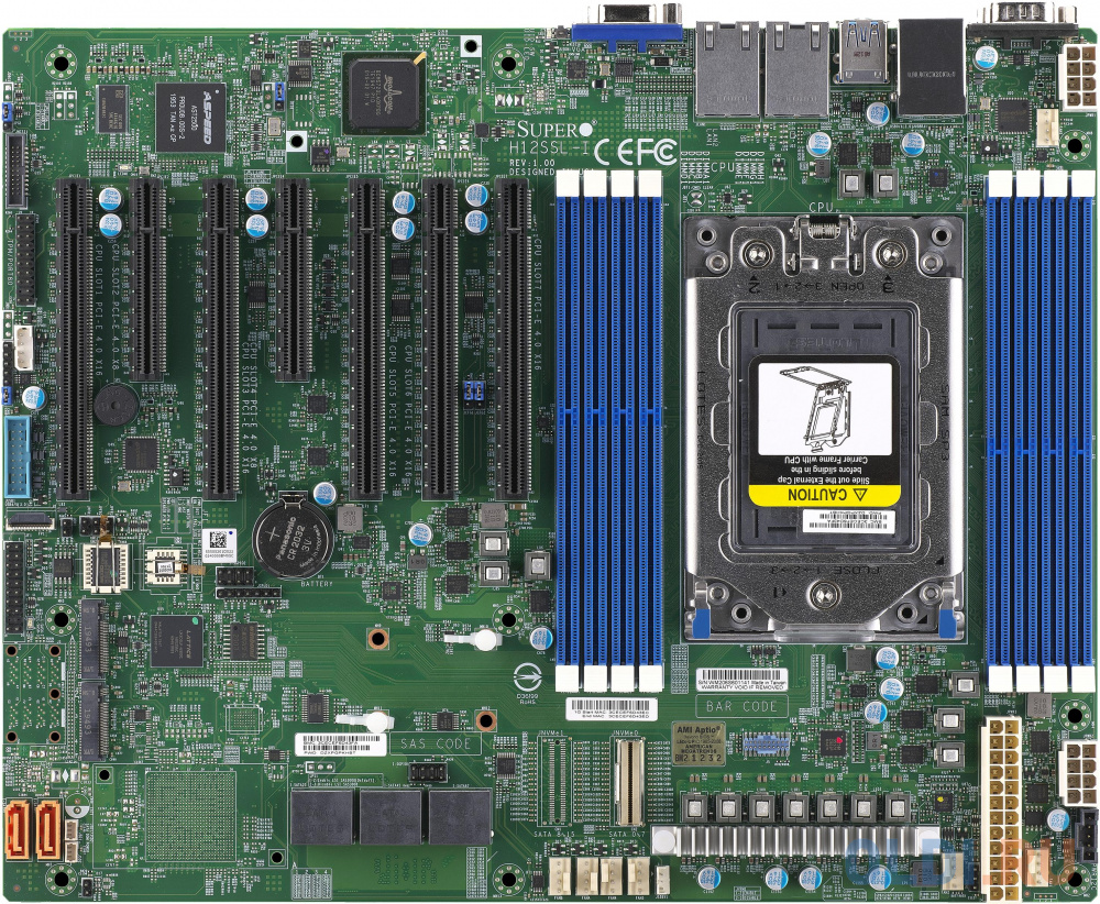 Материнская плата SuperMicro MBD-H12SSL-I-B Intelligent Platform Management Interface, Single AMD EPYC™ 7003/7002 Series Processor,2TB Registered ECC