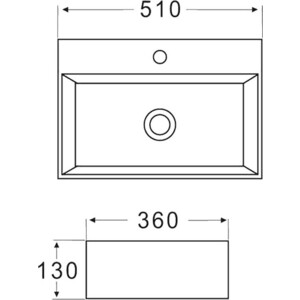 Раковина накладная BelBagno 51х36 (BB1340)