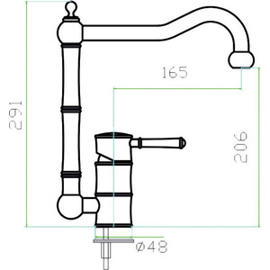 Смеситель для кухни ZorG Inox Old нержавеющая сталь (SZR-0031)