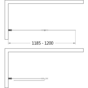 Шторка для ванны AQUAme 120х140 прозрачная, хром (AQM2852B)