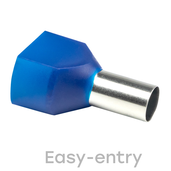 Наконечник НШВИ2 штыревой втулочный изолированный, 16 мм², медь, луженый, под опрессовку, синий, 50 шт., EKF PROxima 16.0-14 (nhvi2-16.0-14)