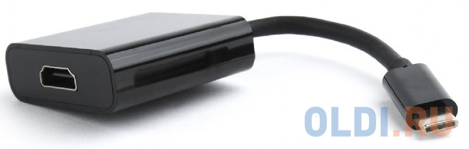 Переходник USB Cablexpert A-CM-HDMIF-01, USB Type-C/HDMI, 15см, пакет