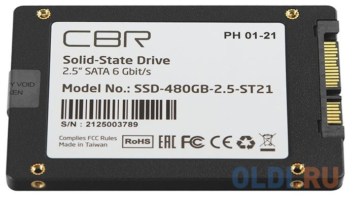 SSD накопитель CBR Standard 480 Gb SATA-III