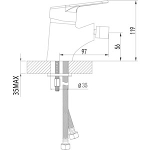 Смеситель для биде Lemark Luna (LM4108C) в Москвe