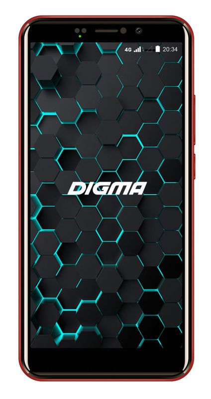 Смартфон DIGMA LINX PAY 4G 5.45", 1440x720 IPS, MediaTek MT6739, 2Gb RAM, 16Gb, 3G/LTE, WiFi, BT, 2x Cam, 2-Sim, 2900mAh, Android 8.1, красный (1068563)