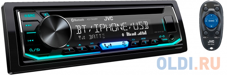 Автомагнитола CD JVC KD-T902BT 1DIN 4x50Вт в Москвe