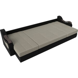 П-образный диван АртМебель Меркурий корфу 02 экокожа черный