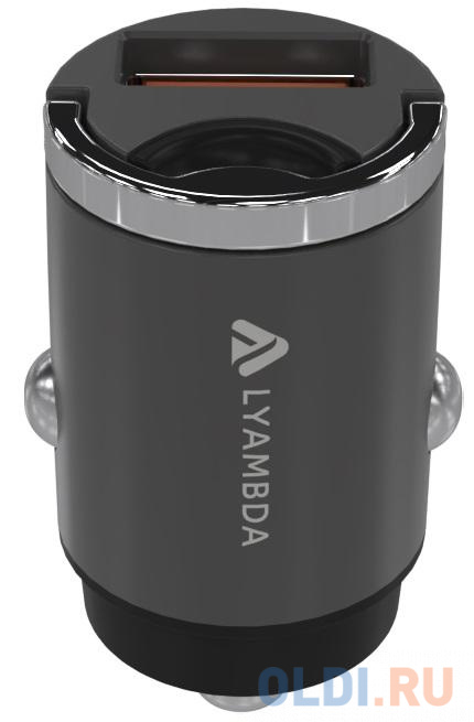 Автомобильное зарядное устройство Lyambda 30Вт USB-A (QC3.0) Aluminum LS-A30 Space grey