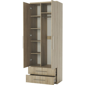 Шкаф комбинированный с ящиками Шарм-Дизайн Комфорт МКЯ-22 110х60 с зеркалами, дуб сонома