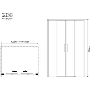 Душевая дверь Grossman Fly 130х190 (GR-D130Fl)