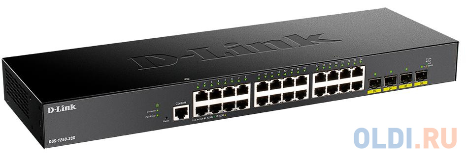 Коммутатор D-Link DGS-1250-28X/A1A 24G 4SFP+ настраиваемый в Москвe