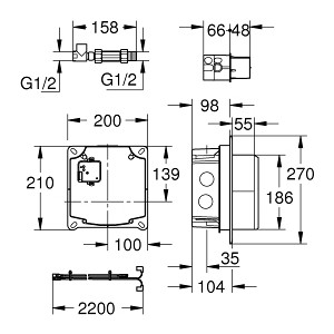 Механизм Grohe Eurocube E для 36447, 36442 (36264001) в Москвe