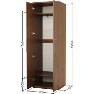 Шкаф для одежды Шарм-Дизайн Мелодия МШ-21 90х45 орех