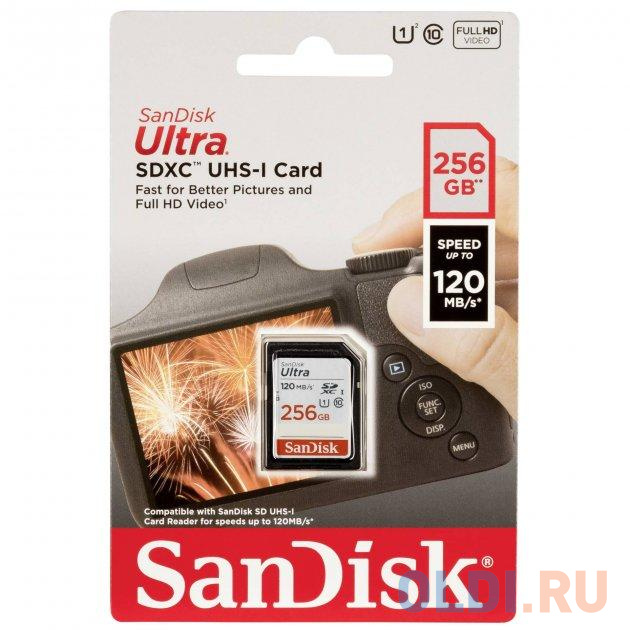 Карта памяти SDXC 256GB UHS-I SDSDUN4-256G-GN6IN SANDISK в Москвe