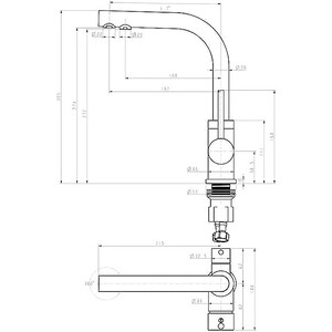 Смеситель для кухни Paulmark Essen под фильтр, белый матовый (Es213011-431TW)