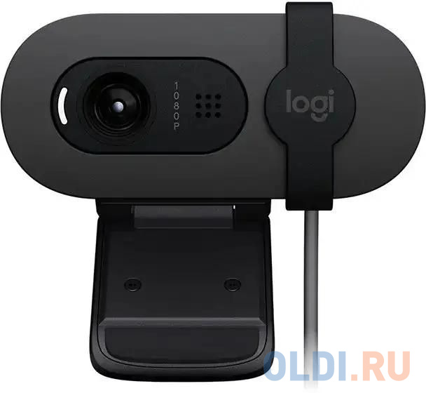 Камера Web Logitech HD Webcam Brio 100 Full графитовый 2Mpix (1920x1080) USB Type-C с микрофоном (960-001587)