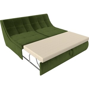 Модуль Лига Диванов Холидей раскладной диван микровельвет зеленый