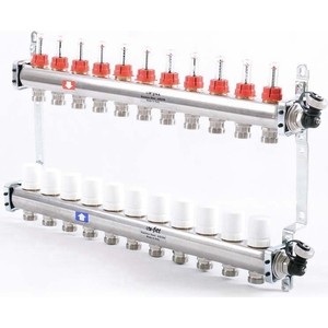 Коллекторная группа Uni-Fitt 1''х3/4'' 11 выходов с расходомерами и термостатическими вентилями (450I4311)