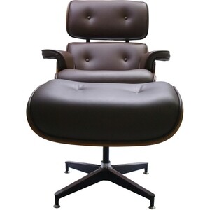 Комплект Bradex Кресло Eames lounge Chair коньячный и оттоманка Eames lounge Chair коньячный (FR 0006-7)