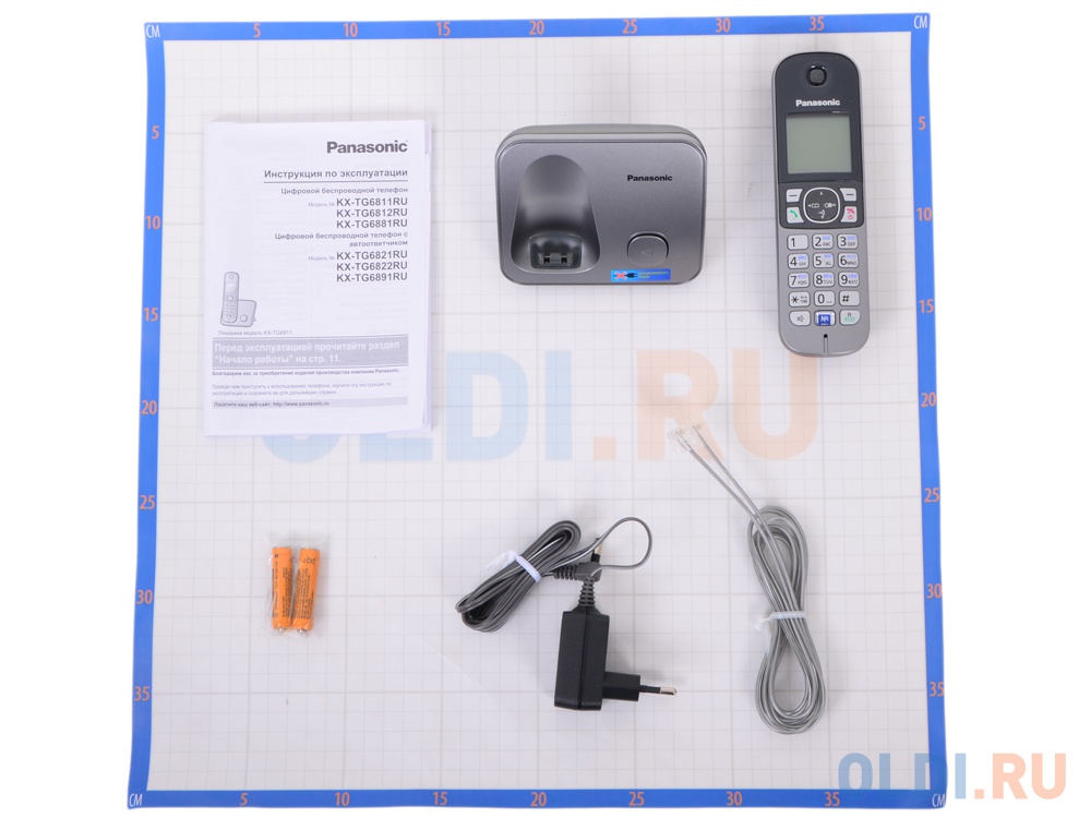 Телефон DECT Panasonic KX-TG6811RUM АОН, Caller ID 50, Спикерфон, Эко-режим, Радионяня в Москвe