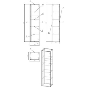 Пенал Cersanit Moduo 40 белый (SB-SL-MOD/Wh) в Москвe