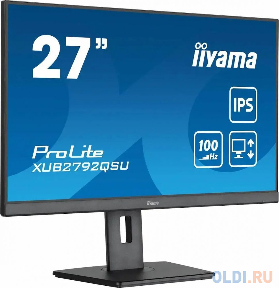 Монитор Iiyama 27" XUB2792QSU-B6 черный IPS LED 0.4ms 16:9 HDMI M/M матовая HAS Piv 1300:1 350cd 178гр/178гр 2560x1440 100Hz DP WQ USB 6.1кг в Москвe