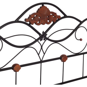Кровать TetChair Кровать Federica (mod. AT-881) дерево гевея/металл, 160*200 см (Queen bed), красный дуб/черный