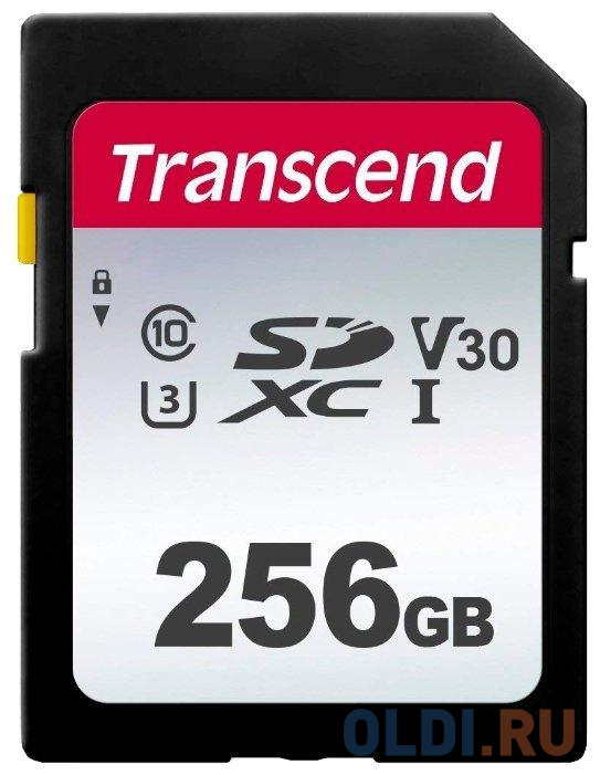 Карта памяти SD XC 256Gb Transcend TS256GSDC300S
