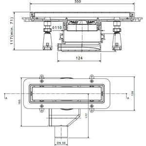 Душевой лоток Pestan Confluo Premium Line 550 мм (13100003)